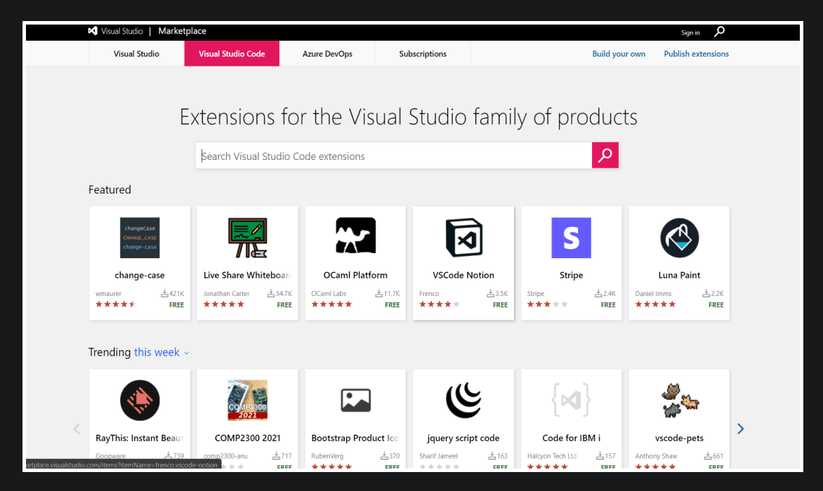 VS Code Extensions for a Web Developer