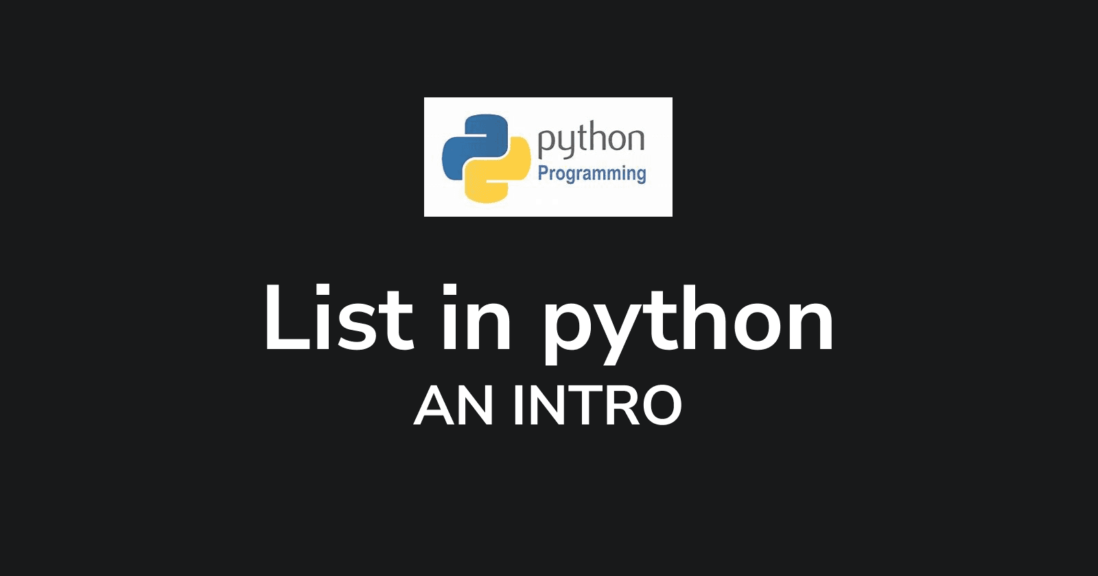 Lists in Python